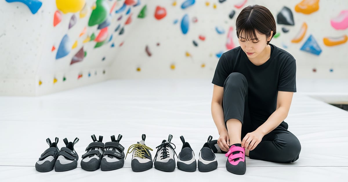 クライミングシューズの選び方｜5つのチェックポイント
